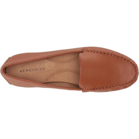 Aerosoles Womens Brown Tan Closed Rounded Toe Over Drive Flats Loafer Shoes - Picture 5 of 8